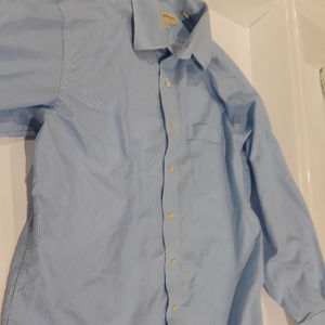 Tommy Bahama blue and white striped dress shirt